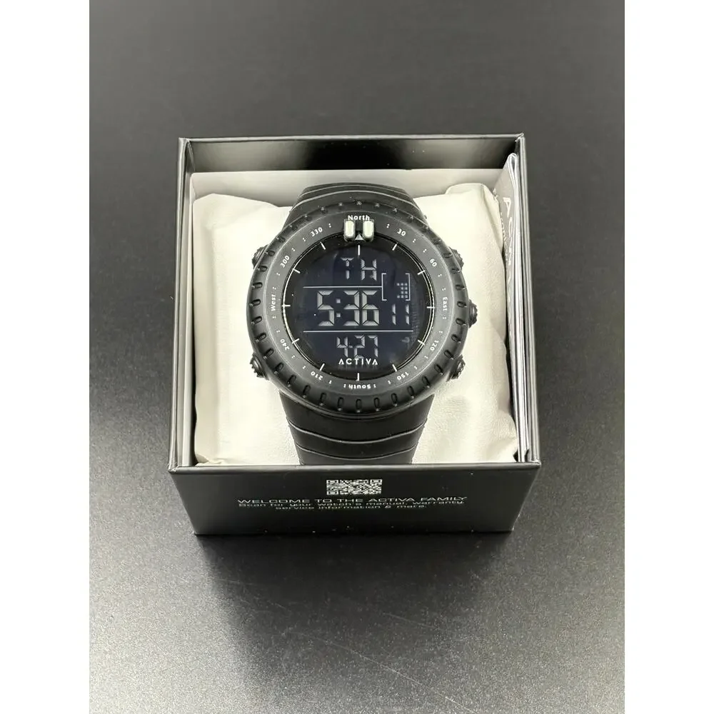 Activa X Invicta Odyssey Men’s Digital Watch Black 53mm New in Box